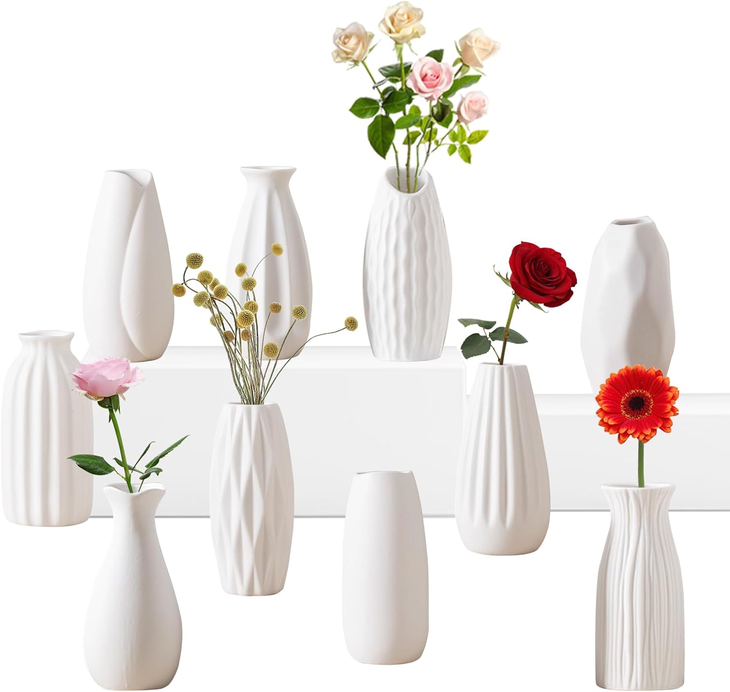 Sculptural Ceramic Vase Set – Modern Minimalist Design