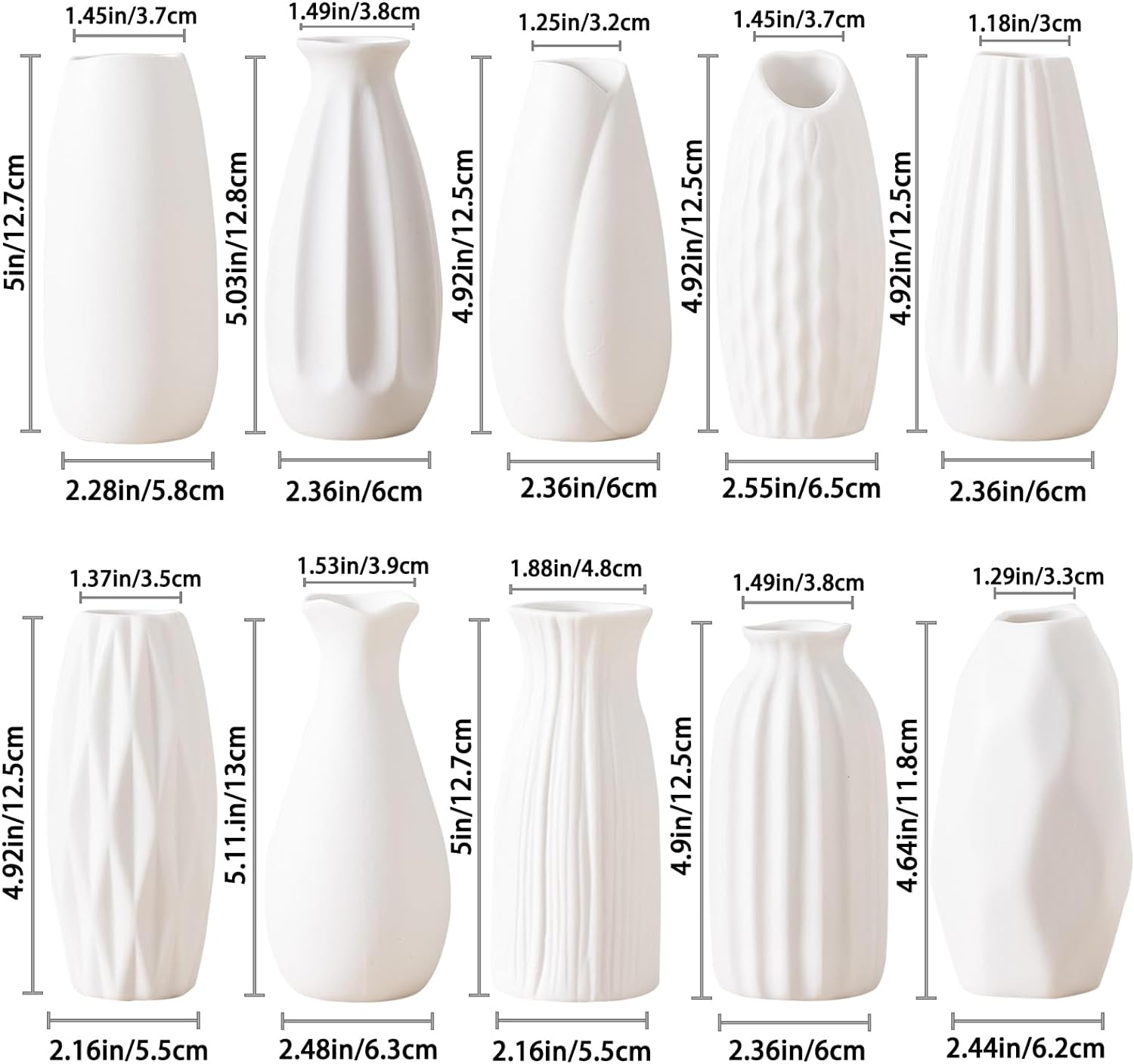 Sculptural Ceramic Vase Set – Modern Minimalist Design