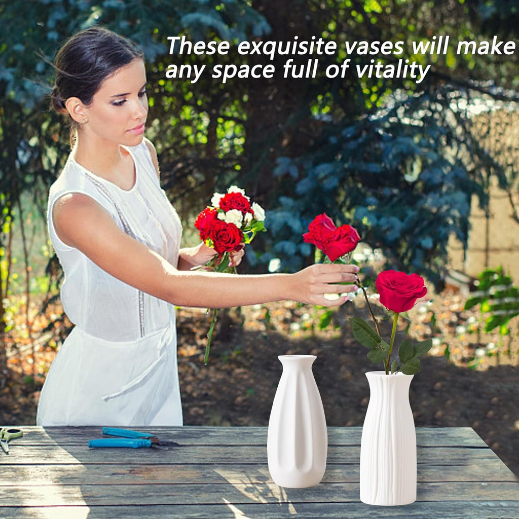 Sculptural Ceramic Vase Set – Modern Minimalist Design