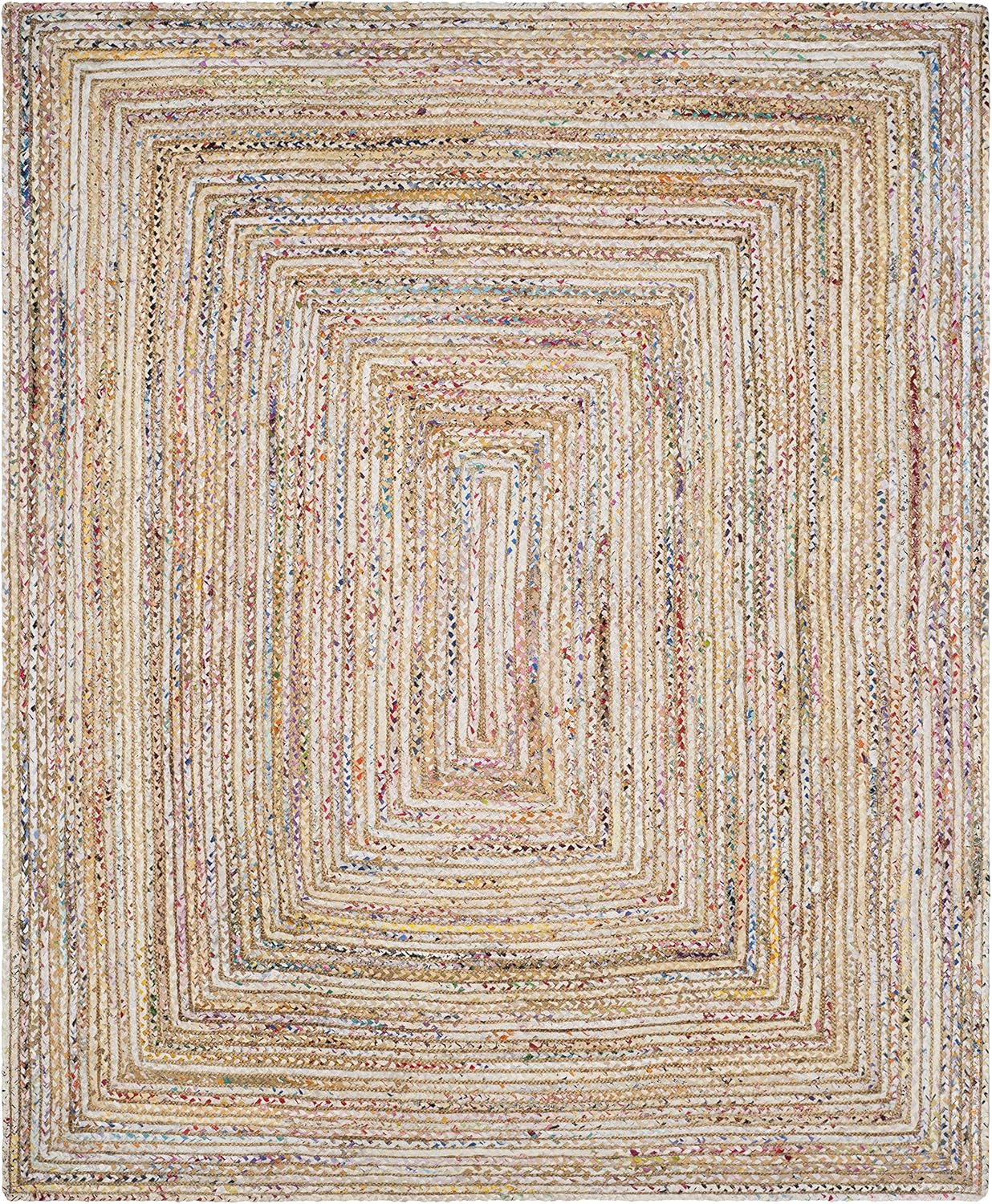 Artisan Handwoven Area Rug – Neutral Geometric Pattern