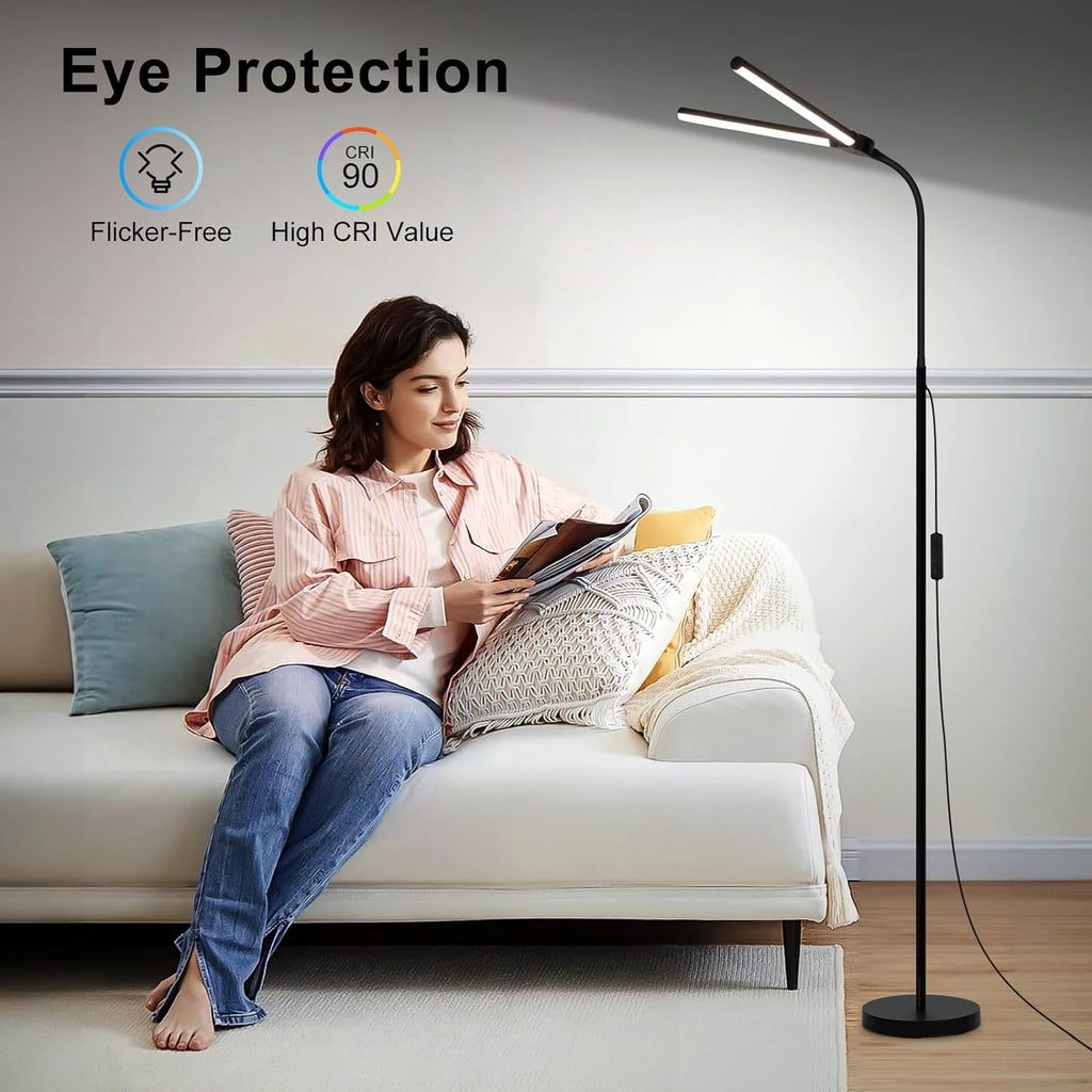Minimalist LED Floor Lamp with Adjustable Arm