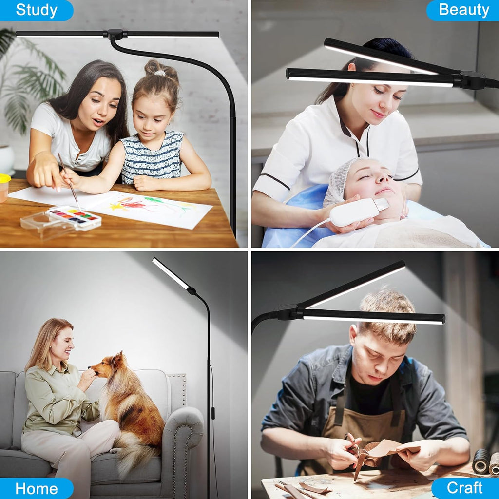 Minimalist LED Floor Lamp with Adjustable Arm