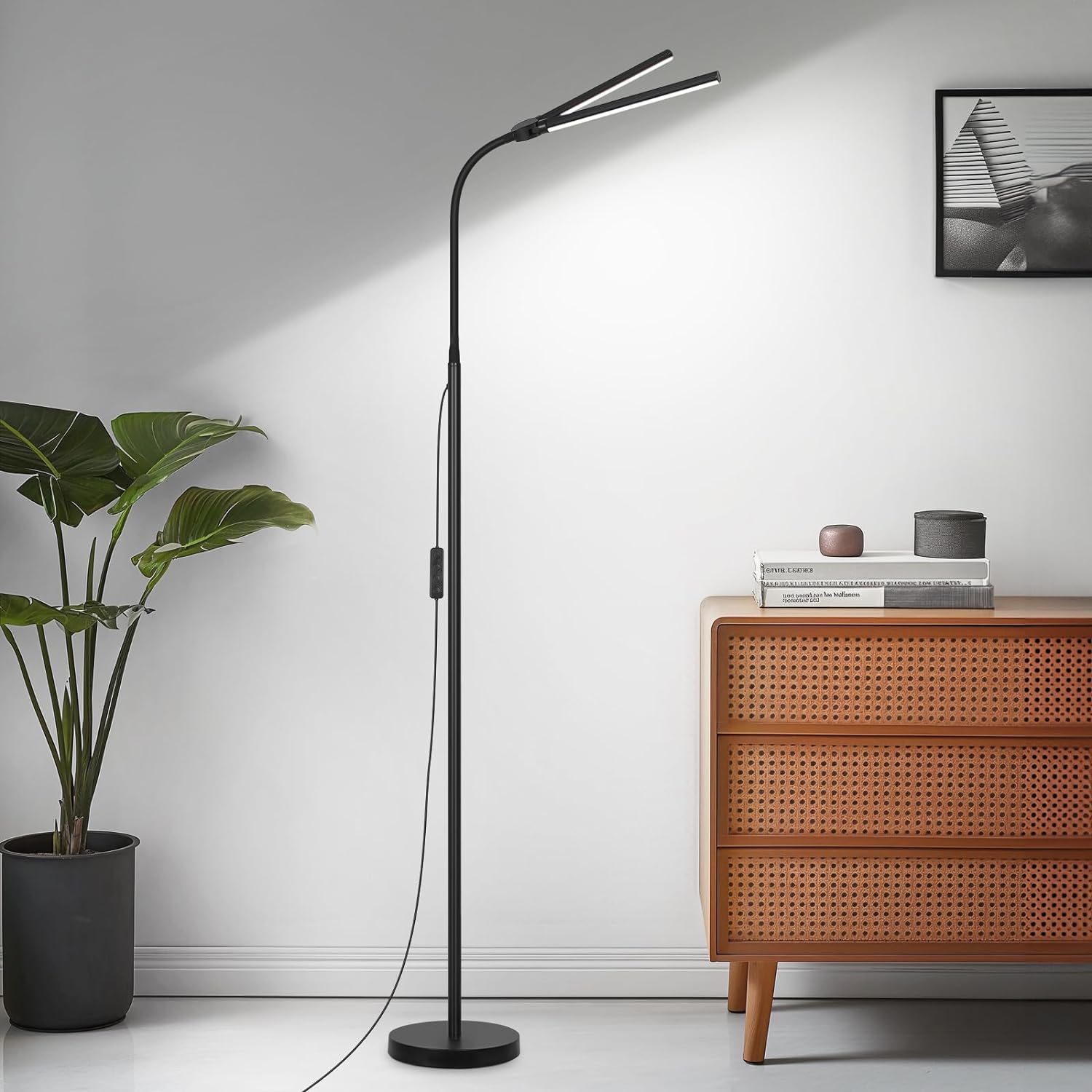 Minimalist LED Floor Lamp with Adjustable Arm